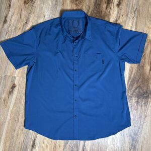 The Drive Clothing Shirt Mens 3XL Deep Teal Short Sleeve Button Up